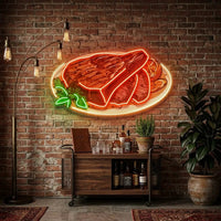 Steak Beef Steak LED Neon Sign Light Pop Art
