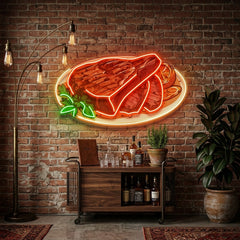 Steak Beef Steak LED Neon Sign Light Pop Art