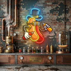 Steampunk Hotdog LED Neon Sign Light Pop Art