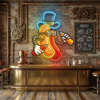 Steampunk Hotdog LED Neon Sign Light Pop Art