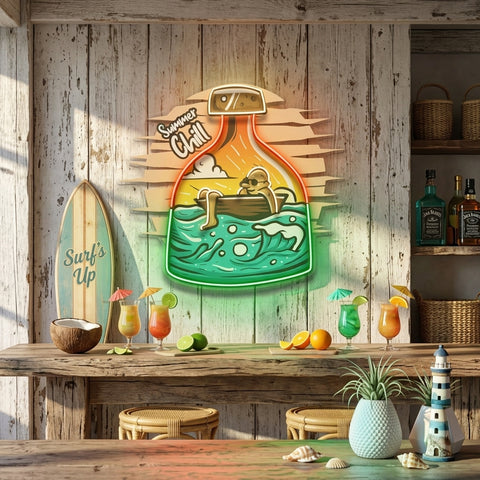 Summer Chill LED Neon Sign Light Pop Art