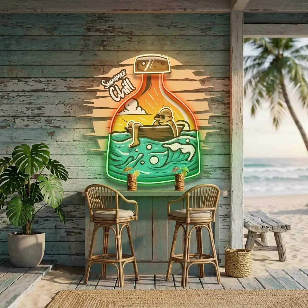 Summer Chill LED Neon Sign Light Pop Art