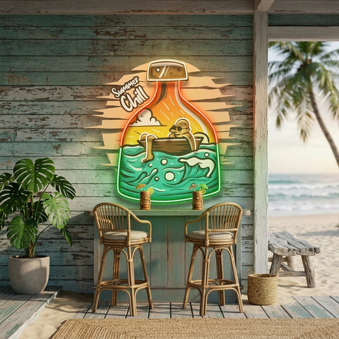 Summer Chill LED Neon Sign Light Pop Art