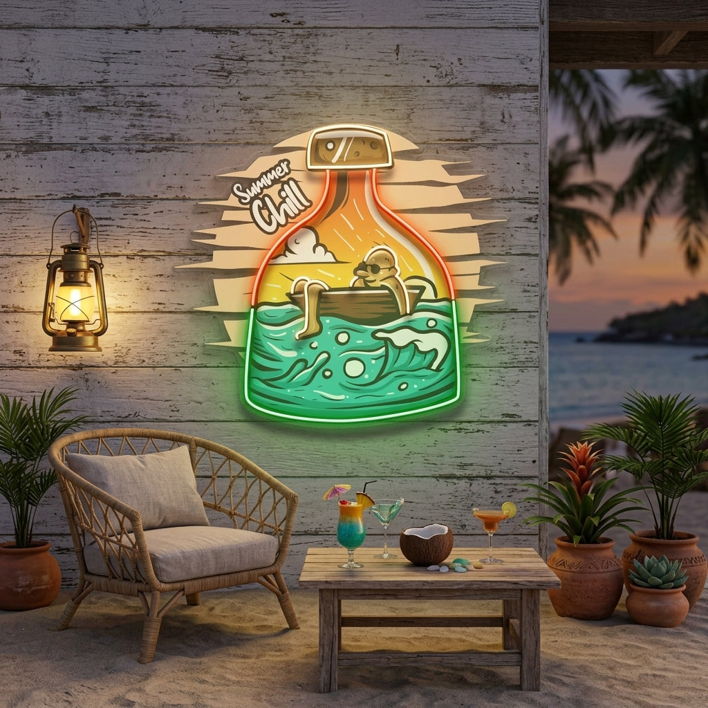 Summer Chill LED Neon Sign Light Pop Art