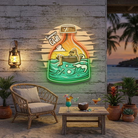 Summer Chill LED Neon Sign Light Pop Art