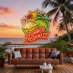 Summer Freshness Coconut LED Neon Sign Light Pop Art
