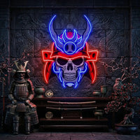 Sumurai Skullcap LED Neon Sign Light Pop Art