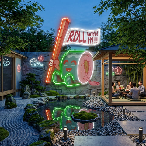 Sushi Roll Seated LED Neon Sign Light Pop Art