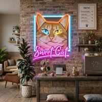 Sweet Cat LED Neon Sign Light Pop Art