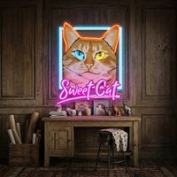 Sweet Cat LED Neon Sign Light Pop Art