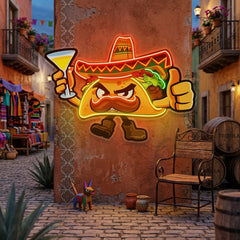 Taco Thumb Up LED Neon Sign Light Pop Art