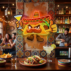 Taco Thumb Up LED Neon Sign Light Pop Art