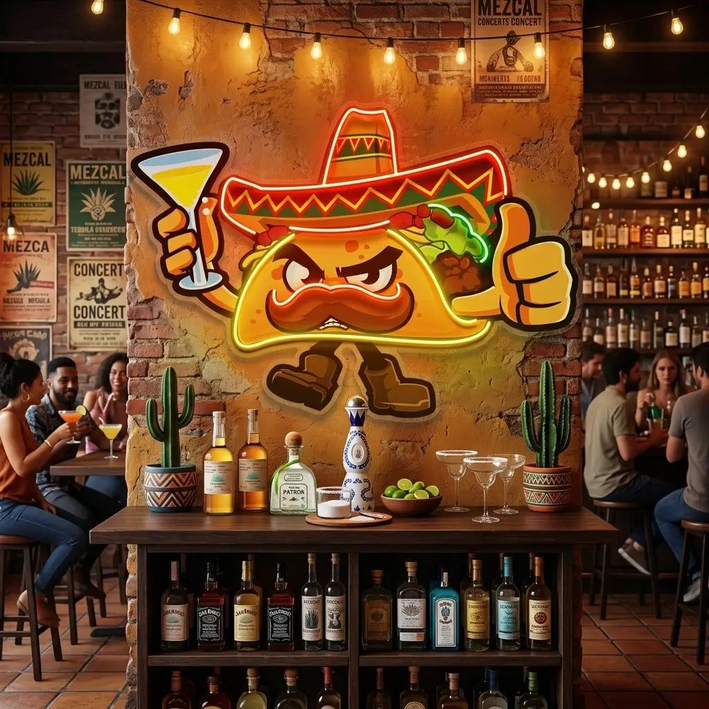 Taco Thumb Up LED Neon Sign Light Pop Art