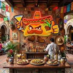 Taco Thumb Up LED Neon Sign Light Pop Art