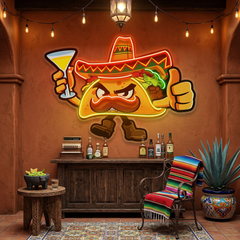 Taco Thumb Up LED Neon Sign Light Pop Art