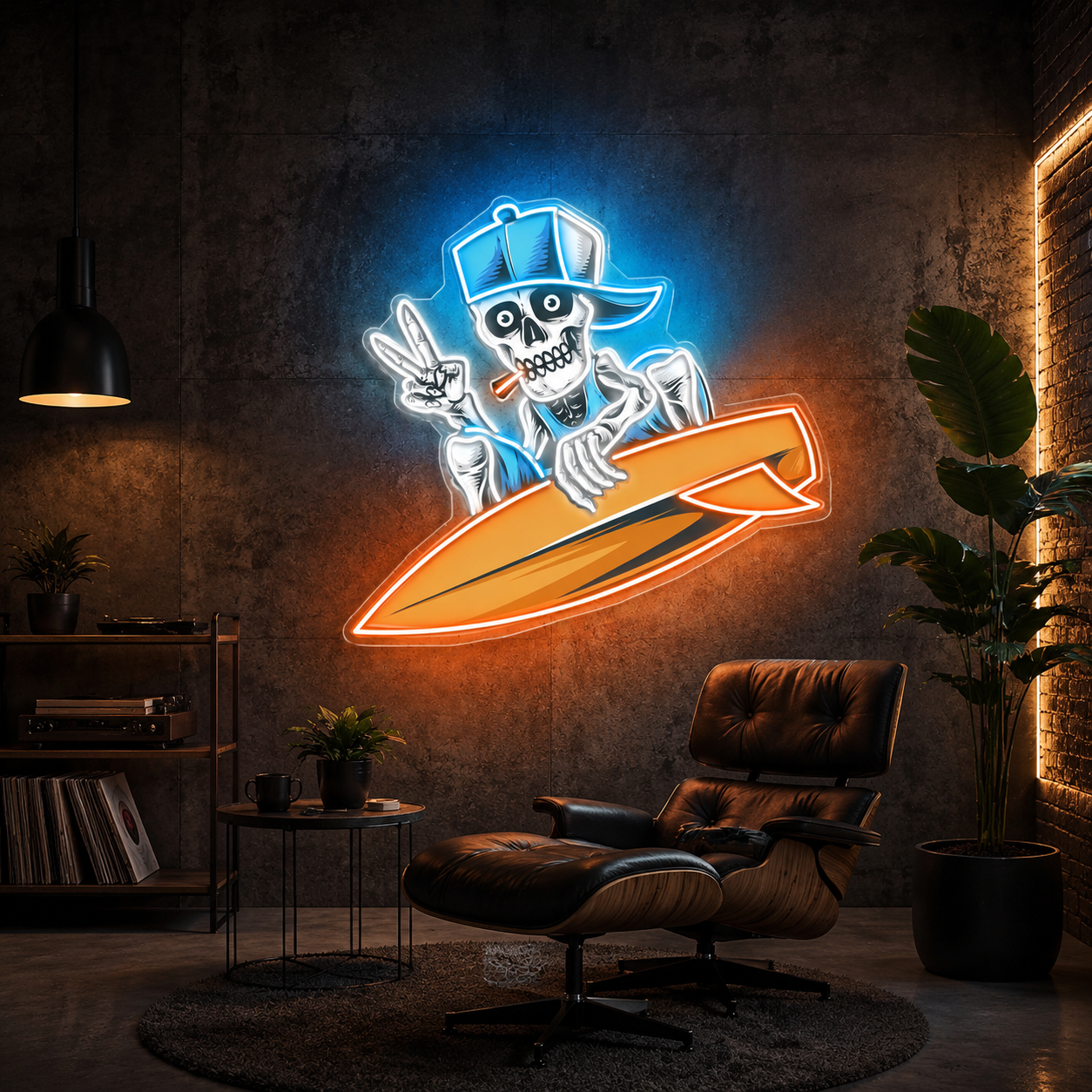 Ghost Ship Glow: Skull & Boat Neon Sign Light Artwork