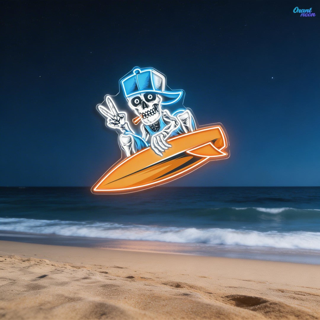 Ghost Ship Glow: Skull & Boat Neon Sign Light Artwork