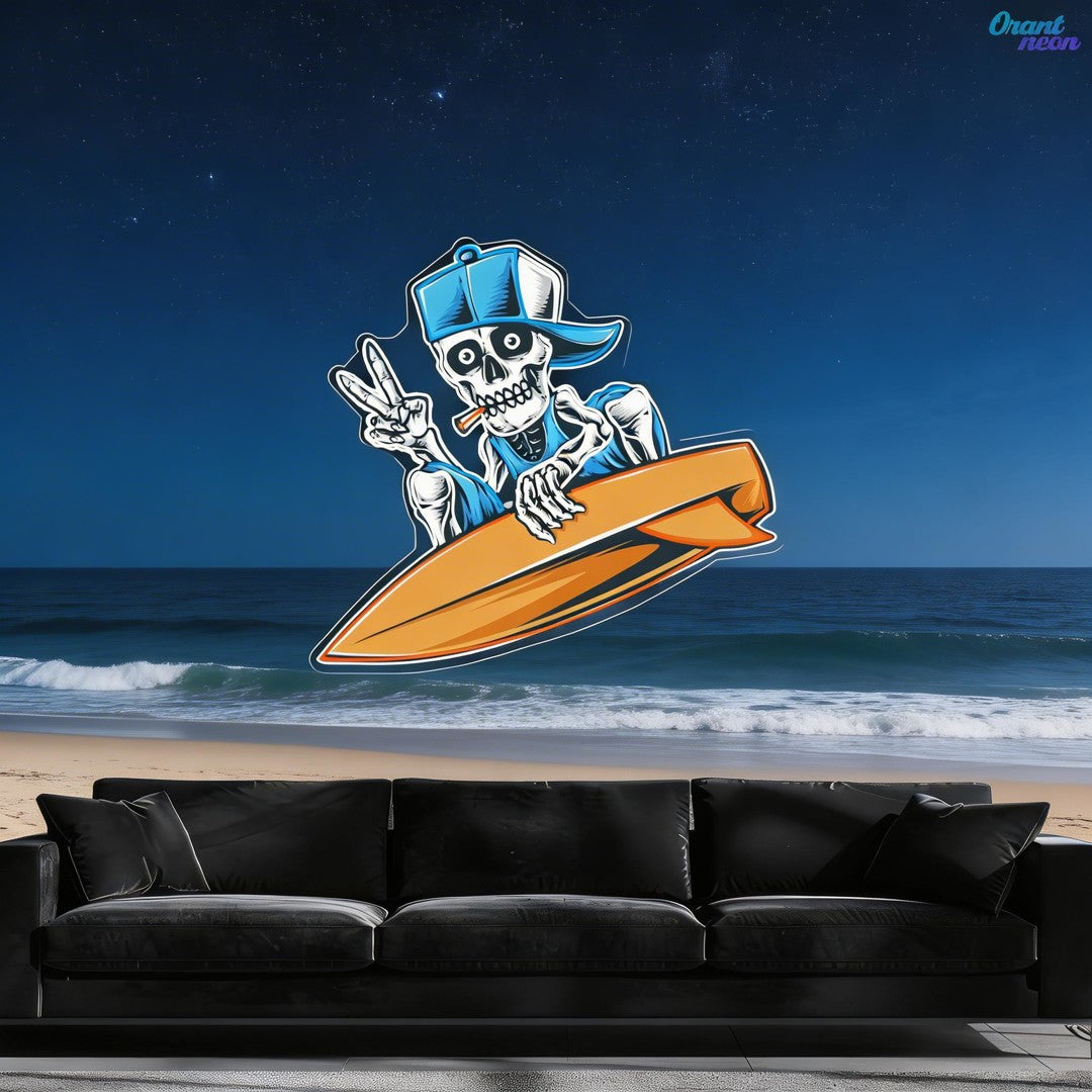 Ghost Ship Glow: Skull & Boat Neon Sign Light Artwork