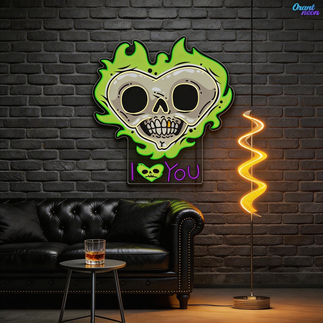 Fires of Desire, Shadows of Death Best Gift for Valentine Neon Sign Artwork