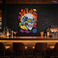 Neon Skull: A Vivid Glow of Rebellion Neon Sign Light Artwork