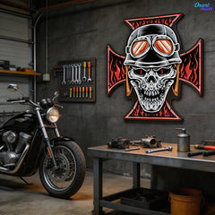 The Skull and the Ghosts of History Neon Sign Light Artwork