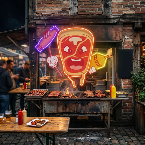 Bone Steak LED Neon Sign Light Pop Art