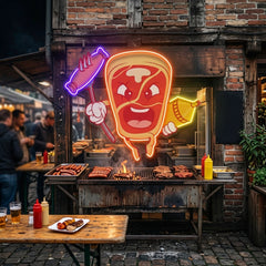 Bone Steak LED Neon Sign Light Pop Art