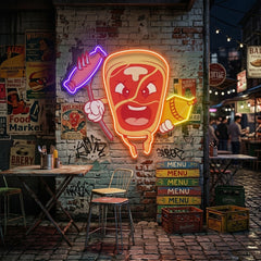 Bone Steak LED Neon Sign Light Pop Art
