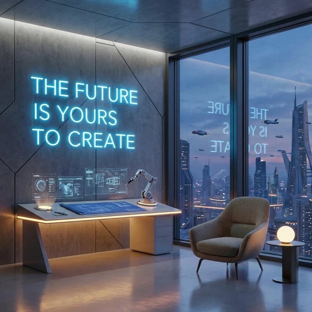 The Future Is Yours To Create Led Neon Sign Light
