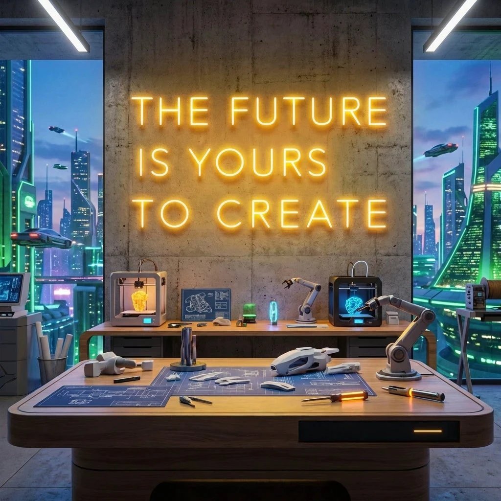 The Future Is Yours To Create Led Neon Sign Light