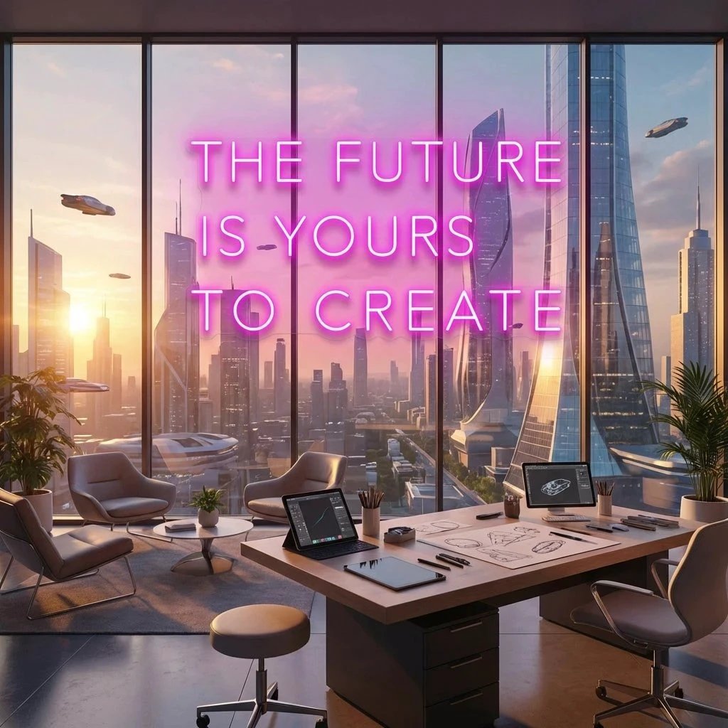 The Future Is Yours To Create Led Neon Sign Light