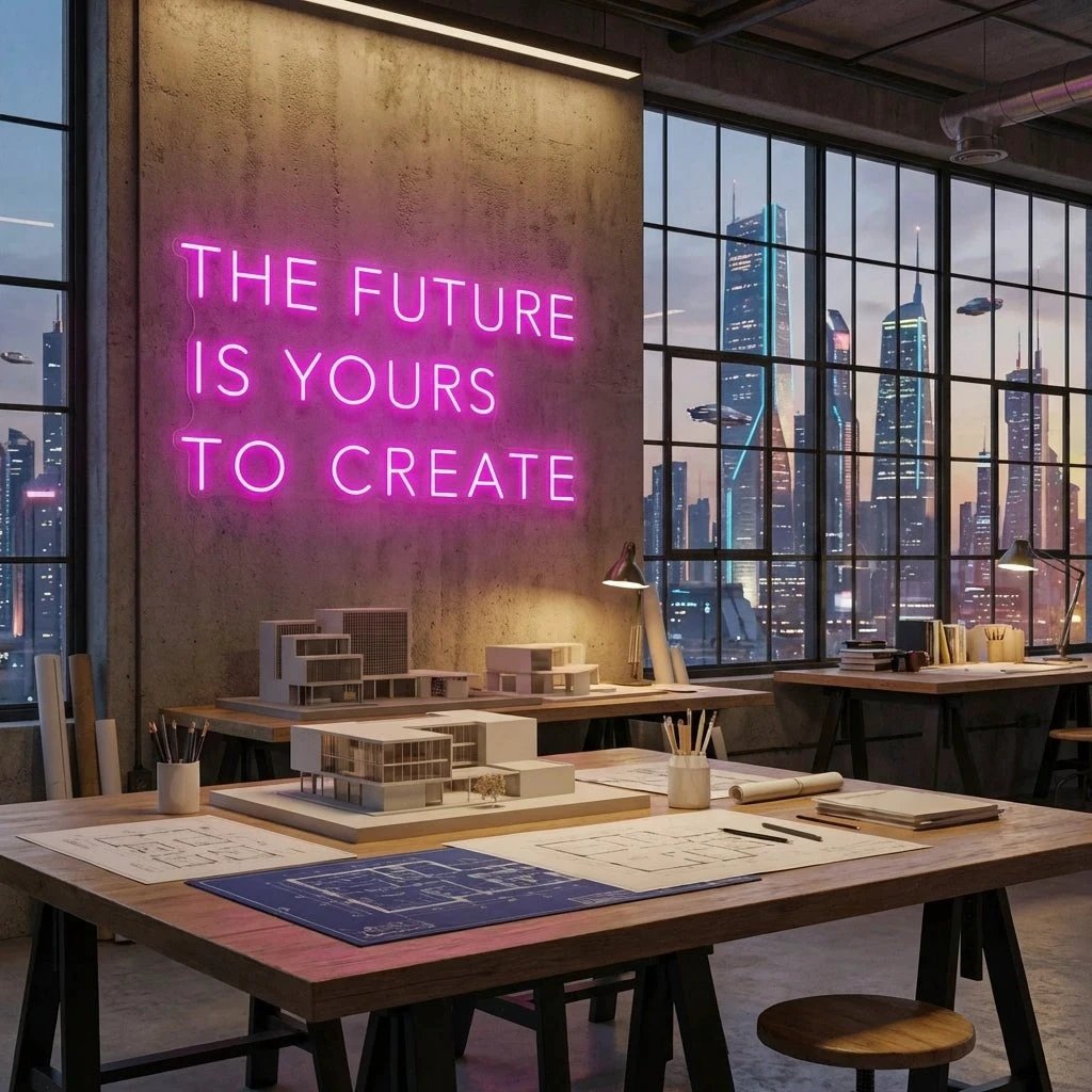 The Future Is Yours To Create Led Neon Sign Light