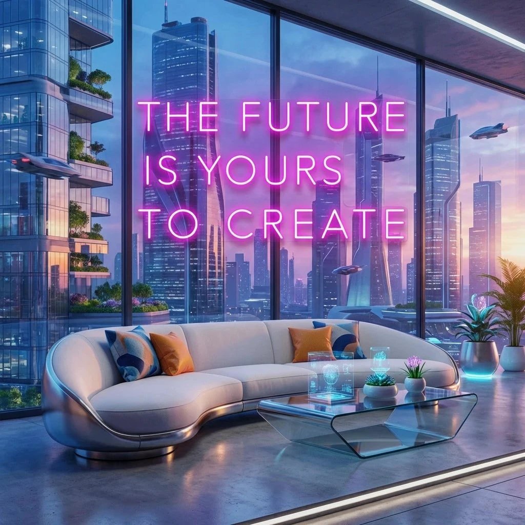 The Future Is Yours To Create Led Neon Sign Light