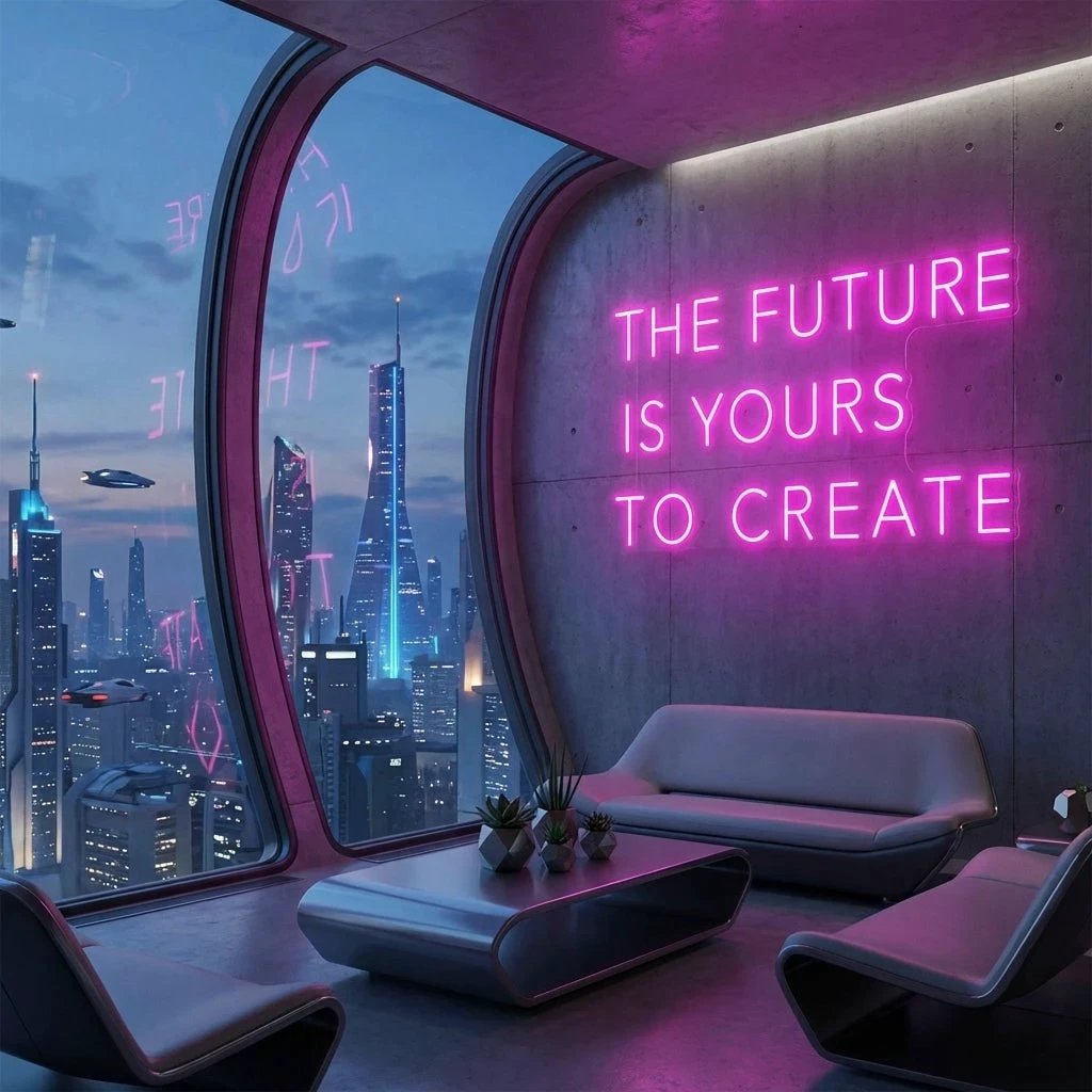 The Future Is Yours To Create Led Neon Sign Light