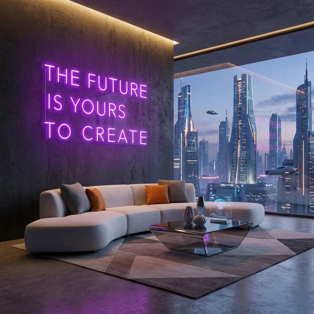 The Future Is Yours To Create Led Neon Sign Light