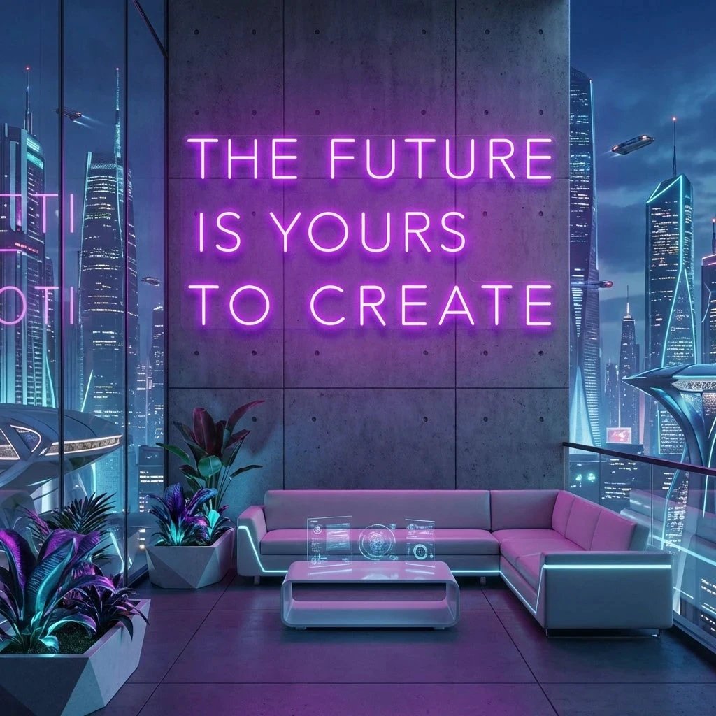 The Future Is Yours To Create Led Neon Sign Light