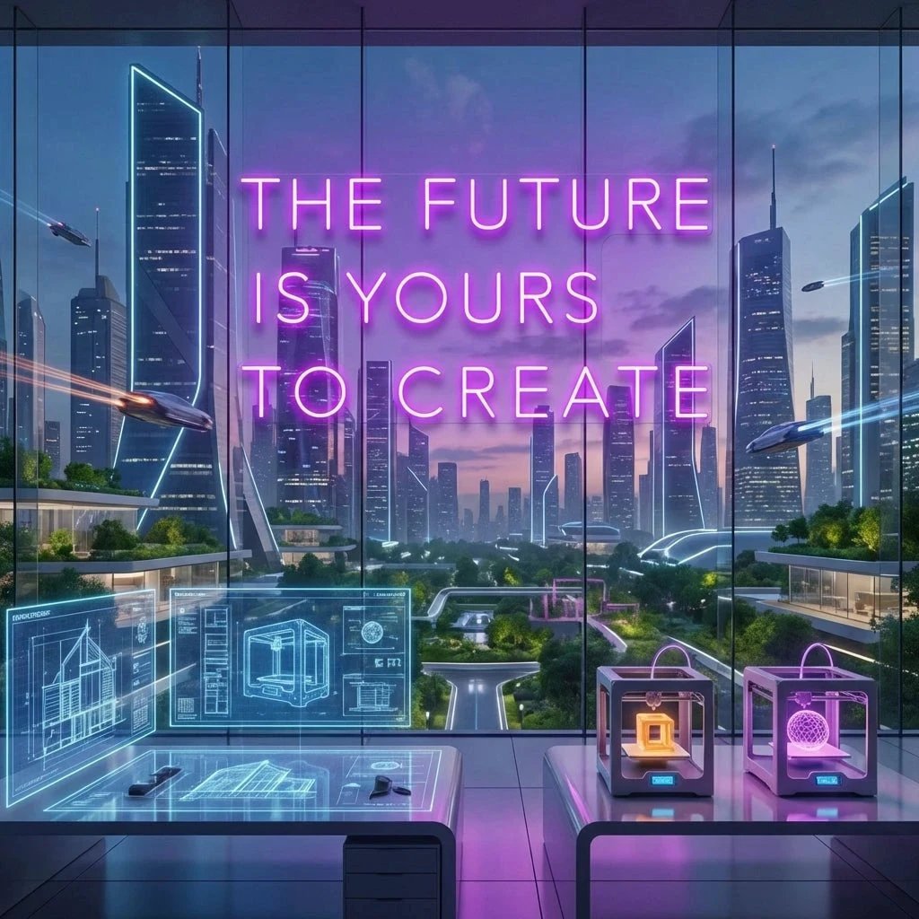 The Future Is Yours To Create Led Neon Sign Light
