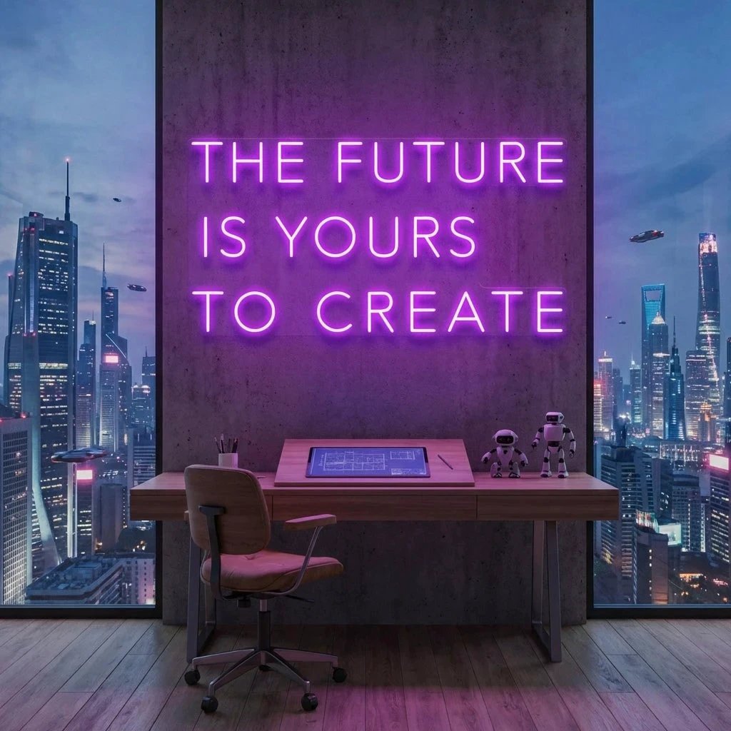 The Future Is Yours To Create Led Neon Sign Light
