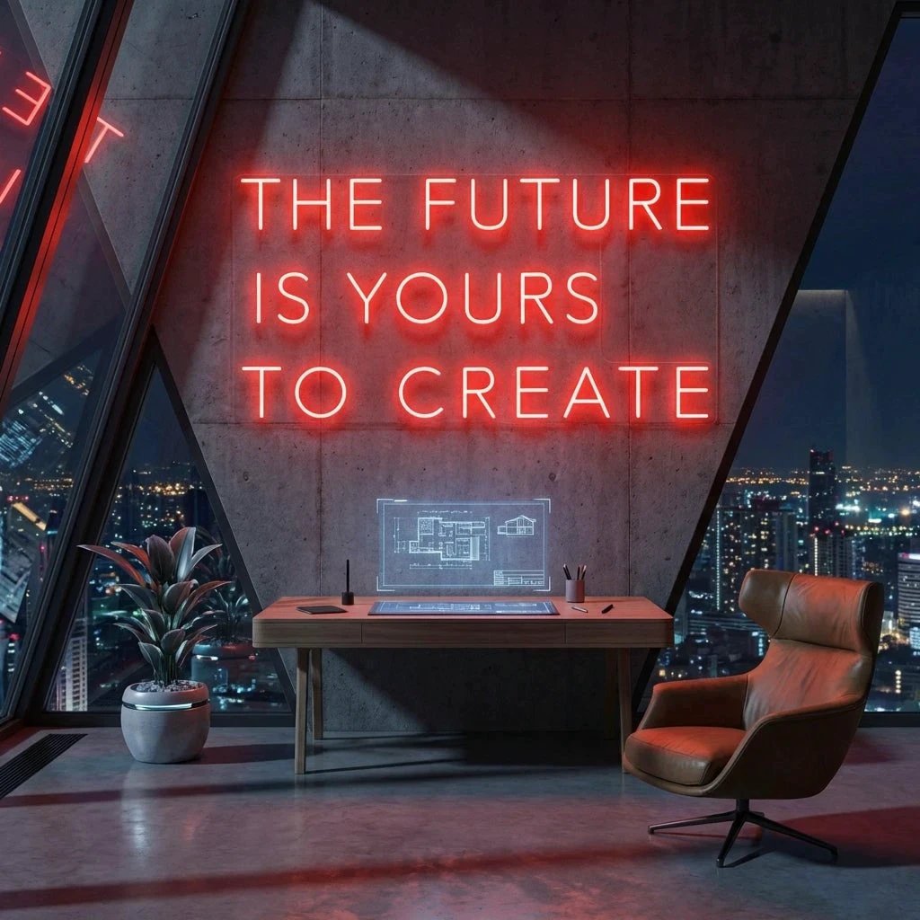 The Future Is Yours To Create Led Neon Sign Light