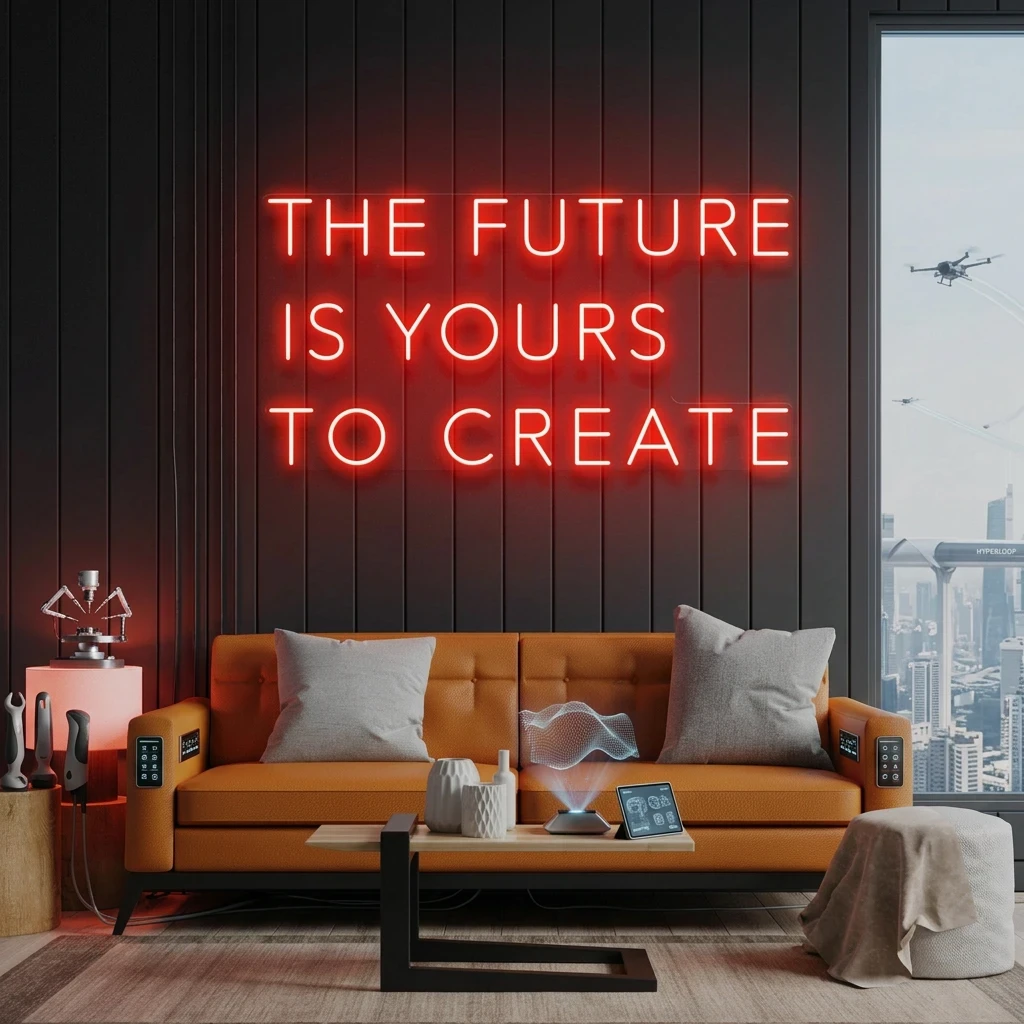 The Future Is Yours To Create Led Neon Sign Light