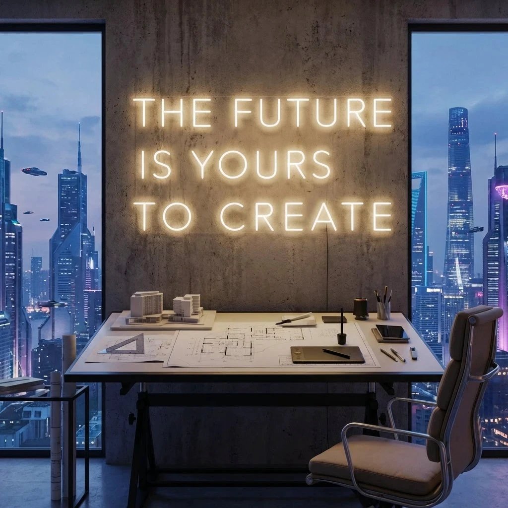 The Future Is Yours To Create Led Neon Sign Light
