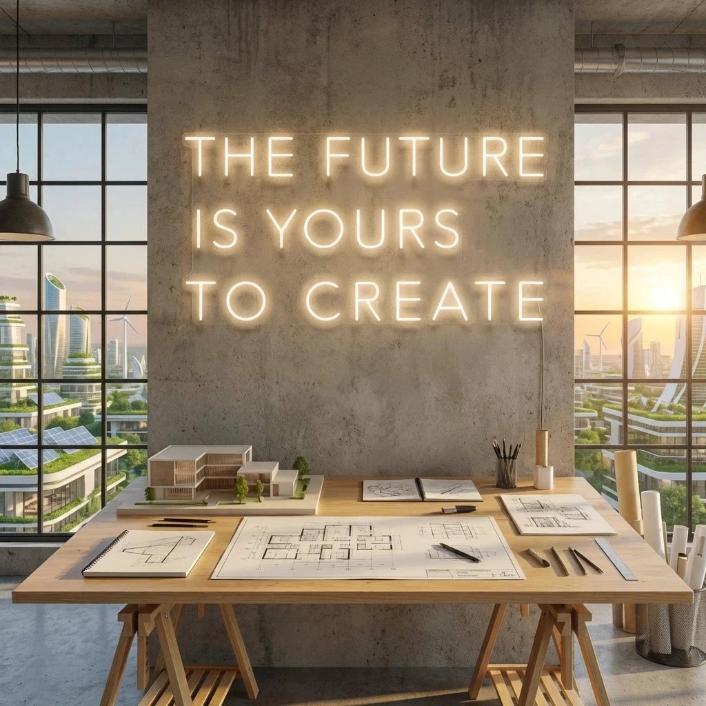 The Future Is Yours To Create Led Neon Sign Light