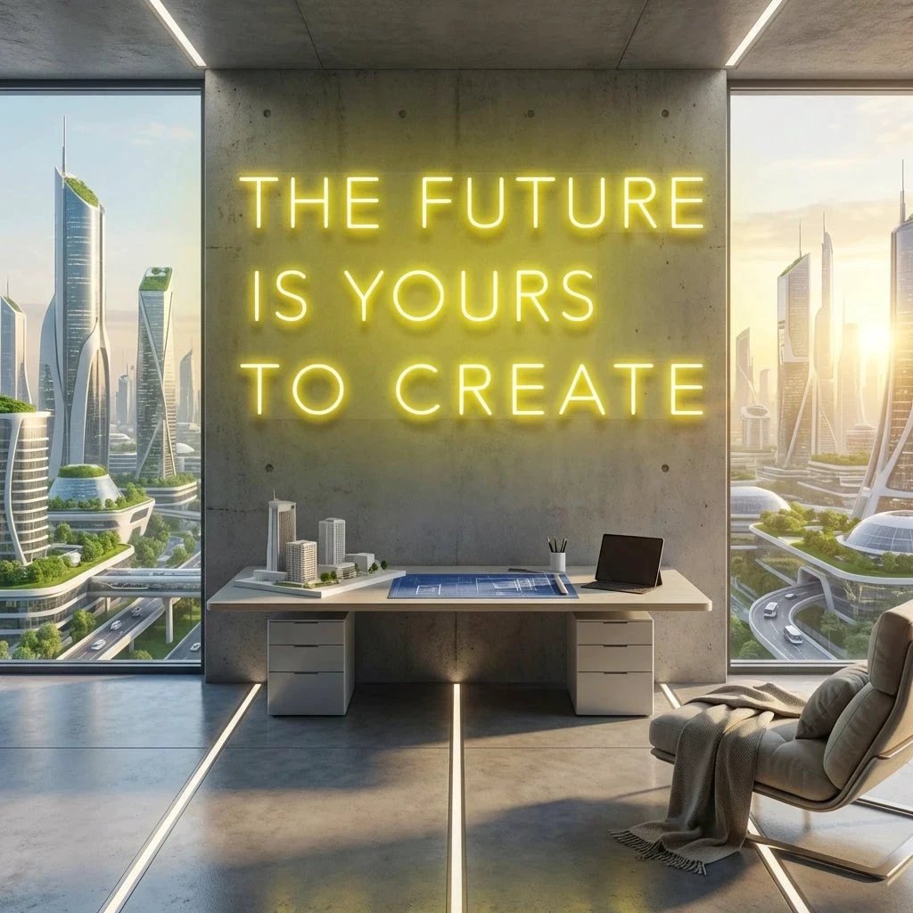 The Future Is Yours To Create Led Neon Sign Light