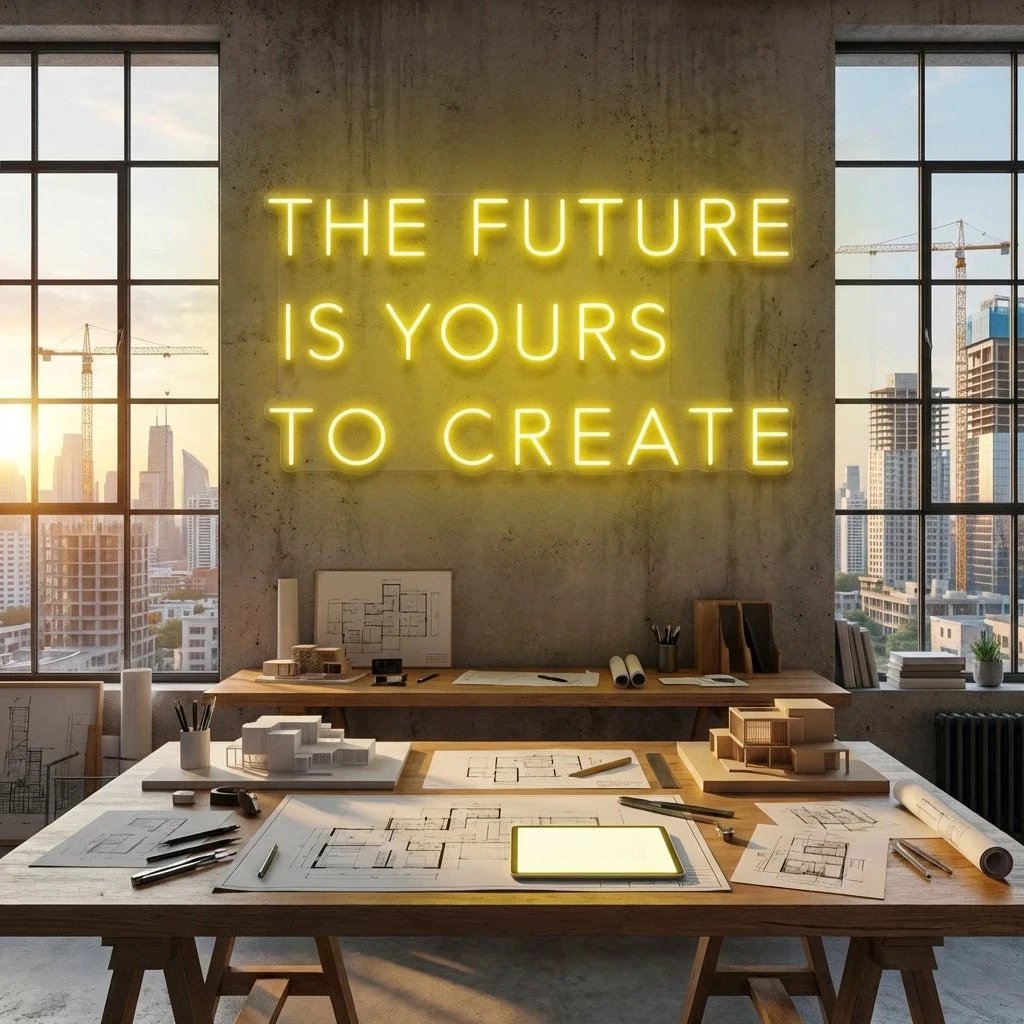The Future Is Yours To Create Led Neon Sign Light