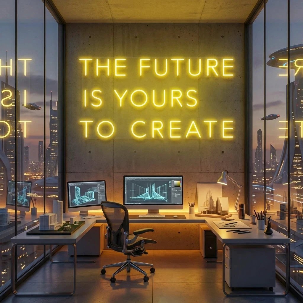 The Future Is Yours To Create Led Neon Sign Light