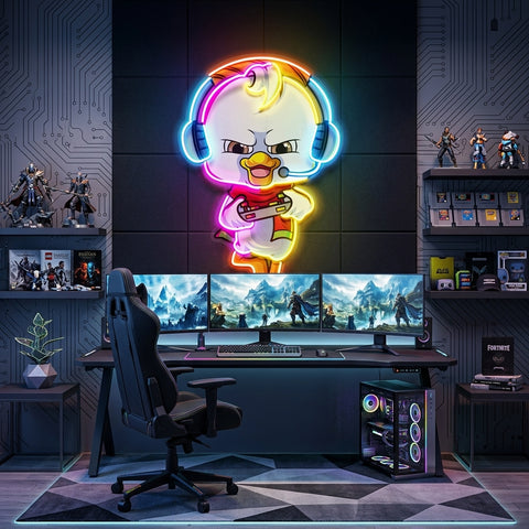 The Gamers Duck Esport LED Neon Sign Light Pop Art