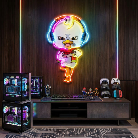 The Gamers Duck Esport LED Neon Sign Light Pop Art