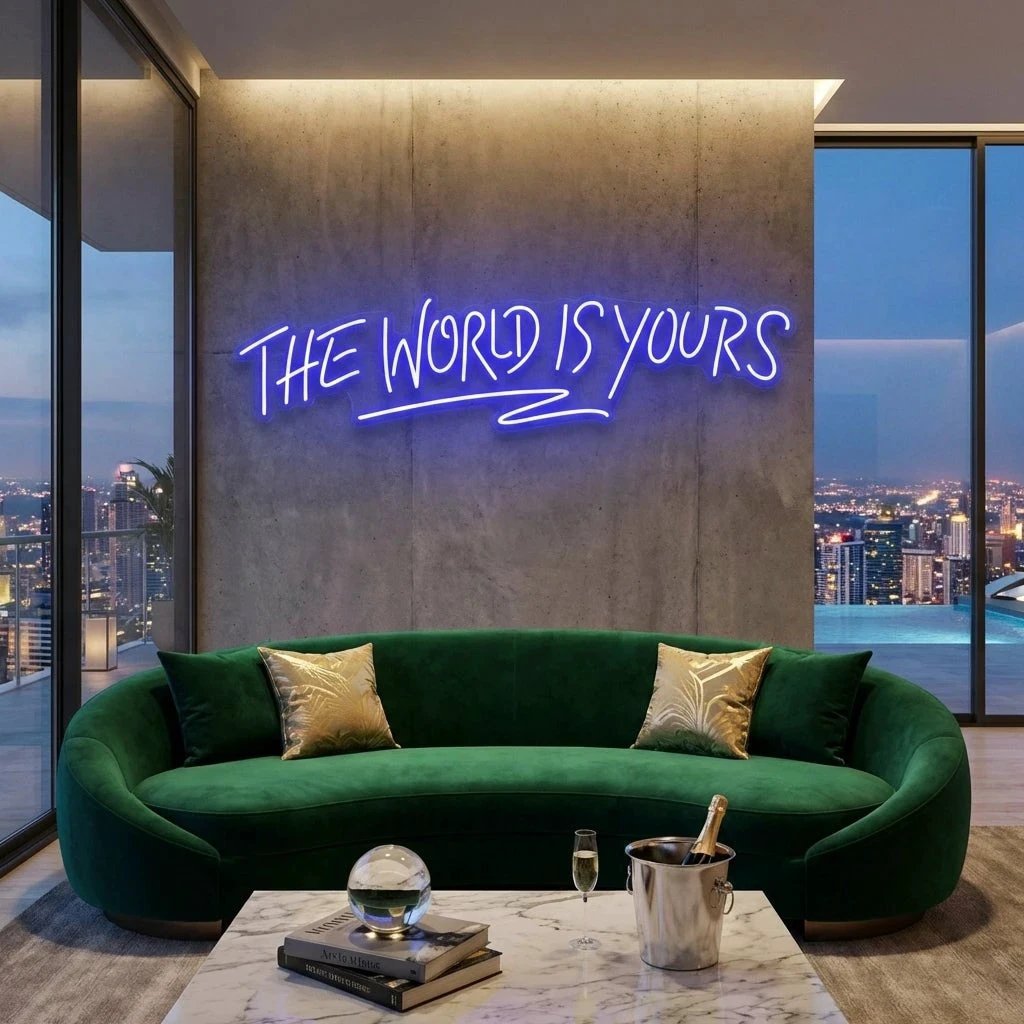 The World Is Yours Led Neon Sign Light - Upbeat Your Life