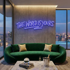 The World Is Yours Led Neon Sign Light - Upbeat Your Life