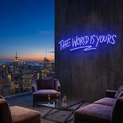 The World Is Yours Led Neon Sign Light - Upbeat Your Life